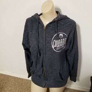 Longblok Colorado small full zip hoodie blue